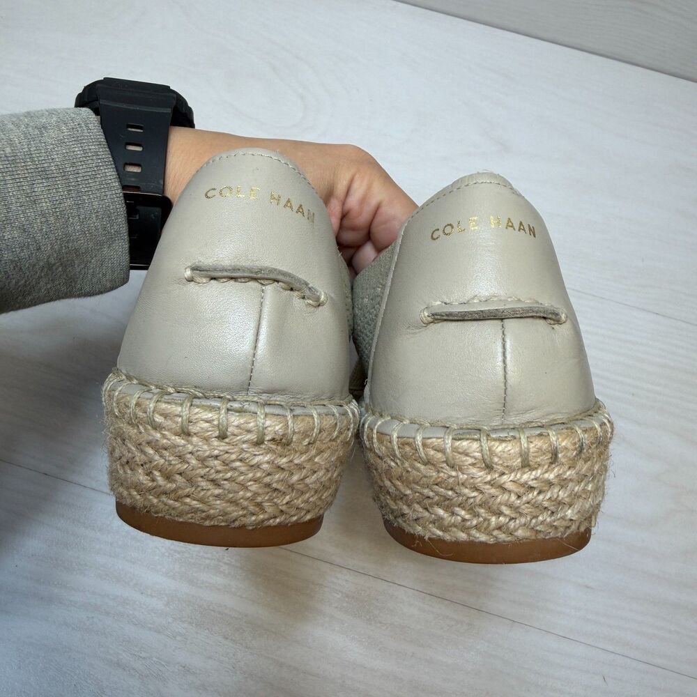 Cole Haan Cloudfeel Stitchlite Espadrille Loafers Women's Size 10 Beige Slip On - Picture 4 of 9